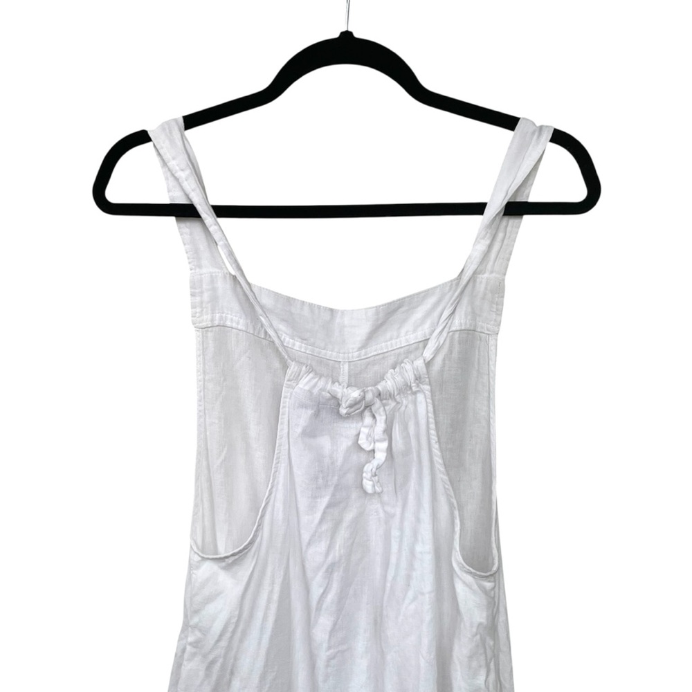 HAUTE HIPPIE Women's Linen Sleeveless Wide Leg Jumpsuit Coverup White XL - Picture 8 of 12